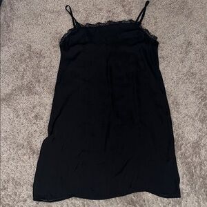 Hollister Black Lace Trim Slip Dress
